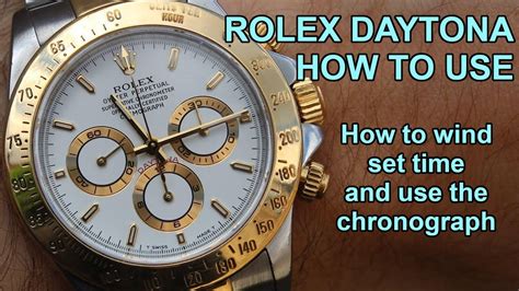 how to use rolex daytona chronograph|Rolex daytona instructions.